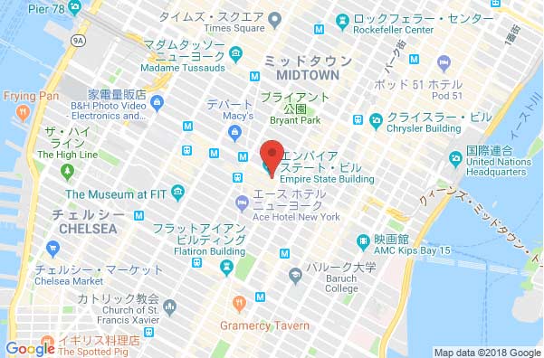 Empire State Building にマーカーを表示する例